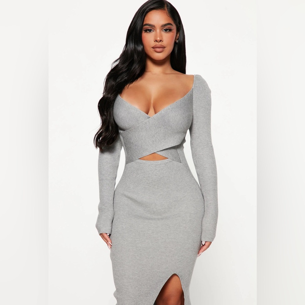 Fashion Nova “Karene Sweater Midi Dress”